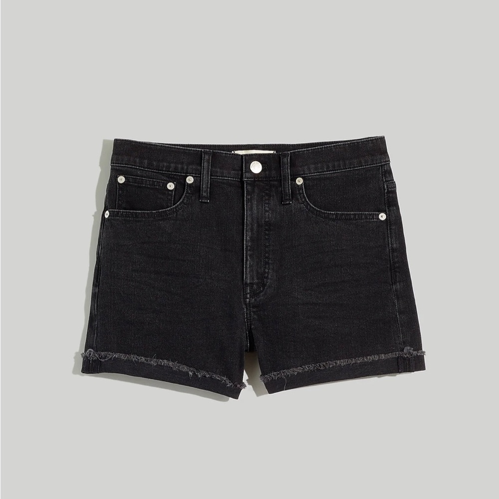 High-Rise Denim Shorts in Lunar Wash, size 23, NWT